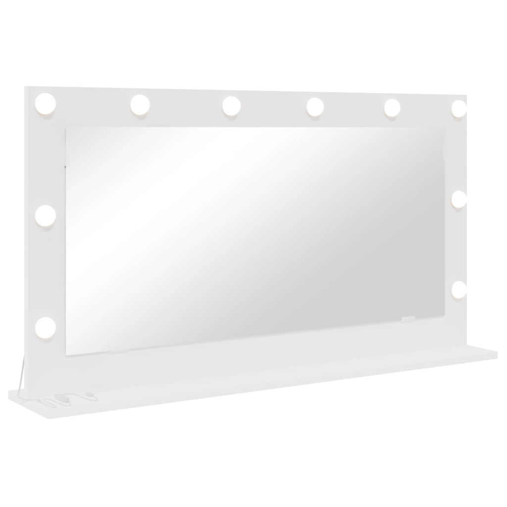 Specchio da Toeletta con luci LED Bianco 100x55x18 cm