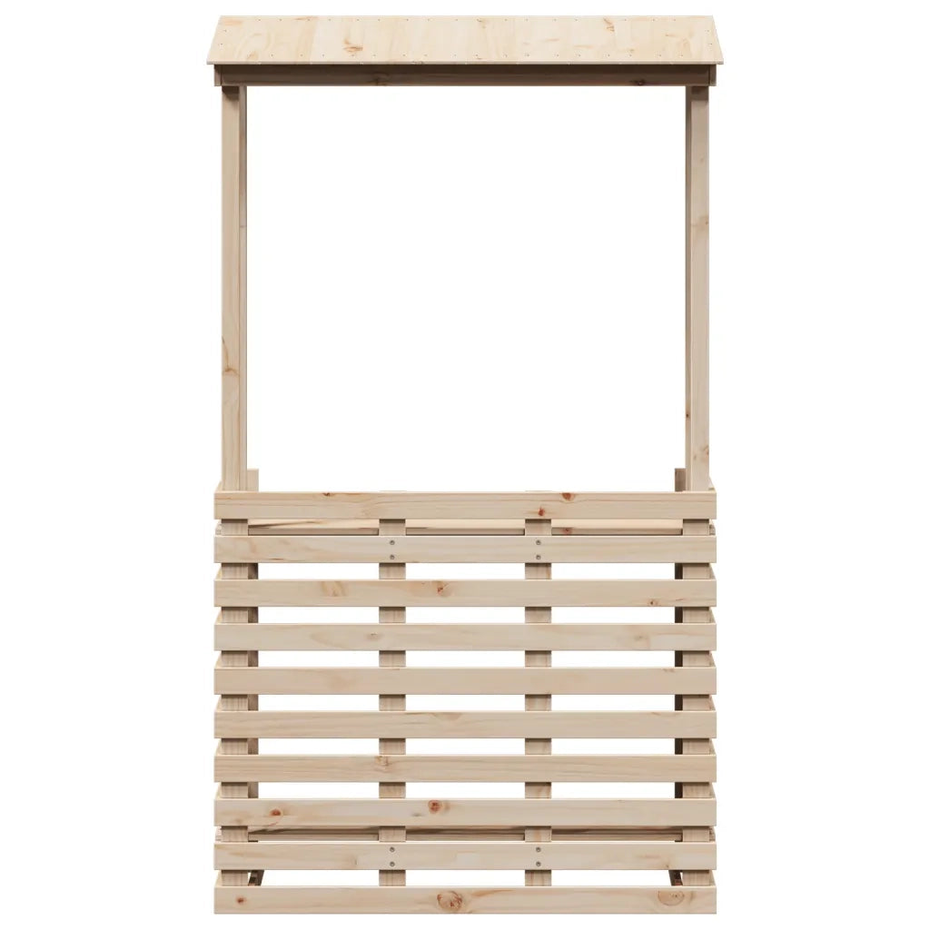 Tavolo Bar da Esterno con Tetto 112,5x57x195,5cm Legno Massello 832534