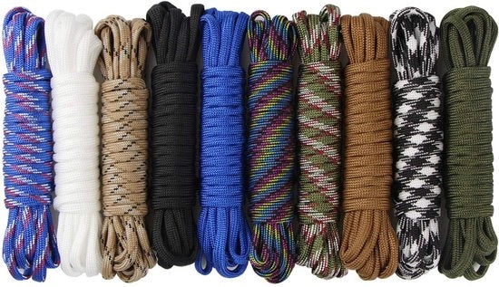 Kit di corda paracord per cintura di paracadutismo - cintura di autoaiuto per anello chiave corda per attività all'aperto