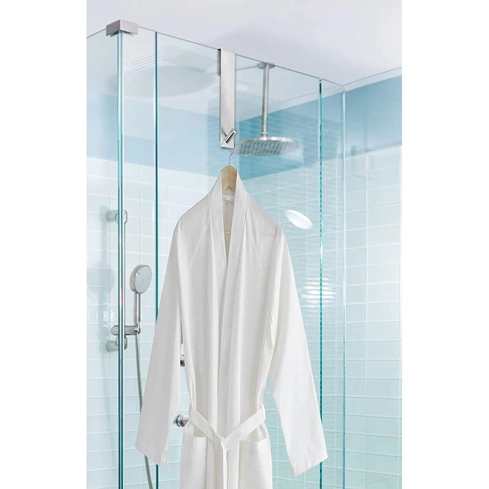 Trade Shop - Gancio Per Porta Box Doccia Appendi Asciugamano Accappatoio Bagno 4 X 18cm 87765 -