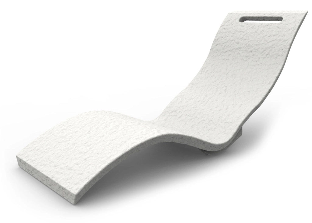 Lettino Chaise Longue da Esterno Giardino Seduta a Terra Arkema Serendipity Bianca