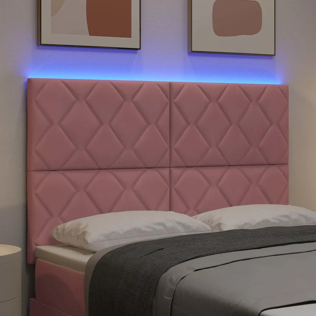 Testiera LED Rosa 160 cm Velluto 3338539