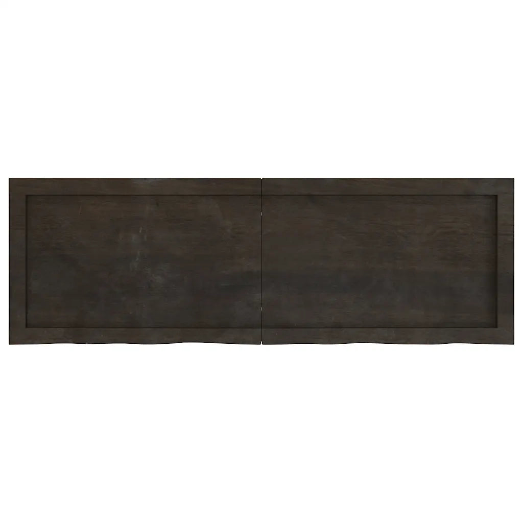 Piano Bagno Marrone Scuro 120x40x(2-6)cm Legno Trattatocod mxl 119835