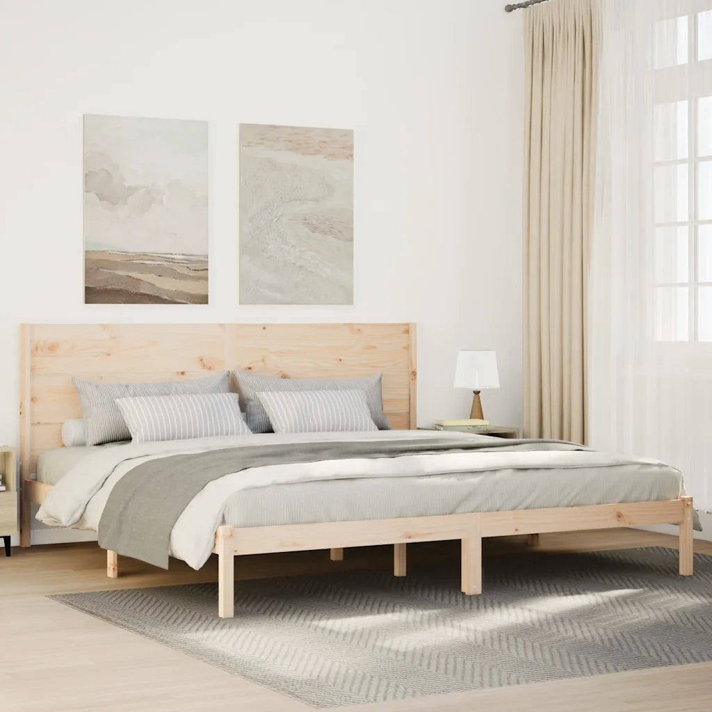 Giroletto Extra Lungo senza Materasso 200x220 cm Legno Massello 3309291
