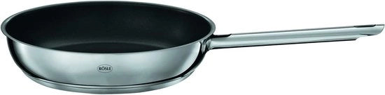 Padella in acciaio inossidabile - 28 cm - rivestimento antiaderente - adatta a tutti i fornelli