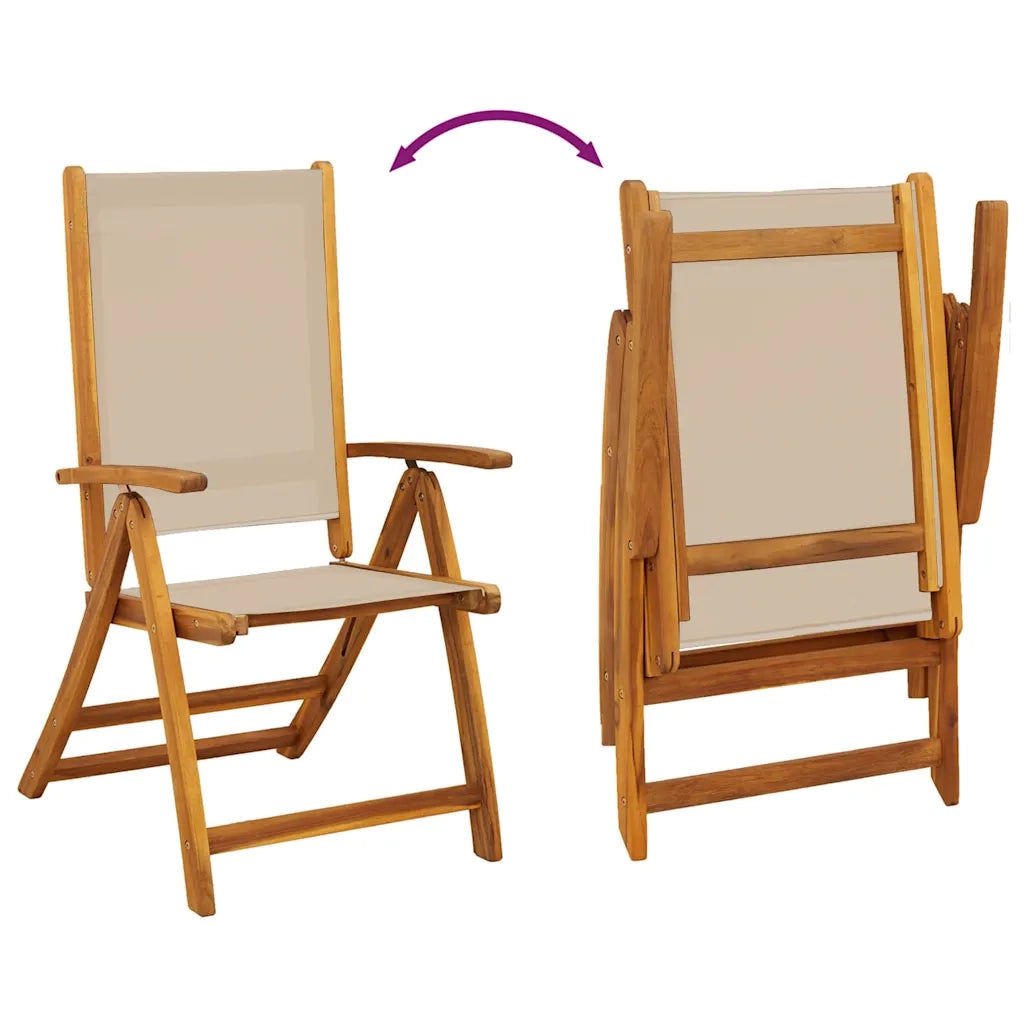 Set Pranzo da Giardino 5pz Legno Massello di Acacia e Textilene 3279314