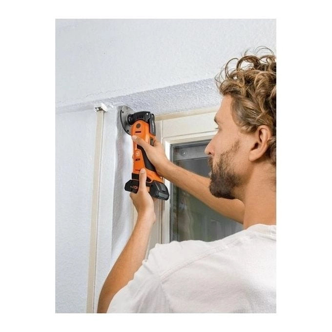 FEIN 71293663000 MultiMaster AMM 700 Max Top AS Multifunzione Oscillante 18 V 10000-19500 rpm Batteria Ioni di Litio con Accessori in L-BOXX colore Nero