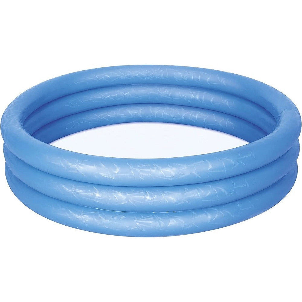 Trade Shop - Piscina Gonfiabile 122x25cm Tinta Unita Effetto Ghiaccio 3 Anelli Giardino 51025 -