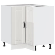 Pensile da cucina | Mobile Base ad Angolo Cucina Lucca Bianco Lucido in Truciolato