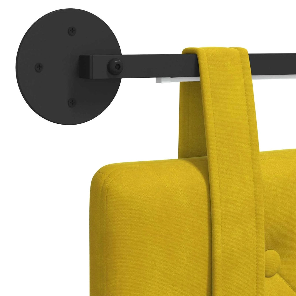 Testiera sospesa Con luce LED Giallo Velluto