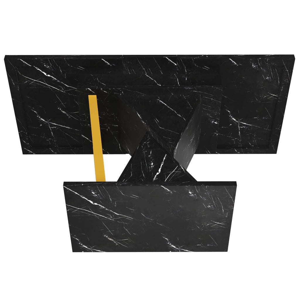 TAVOLO Allungabile 110-140x80x76 cm MDF e Metallo Nero