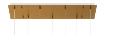 SOSPENSIONE OTTONE SAT. RETTANGOLARE 7 LUCI CROMO 1164OS-S7 R-CR
