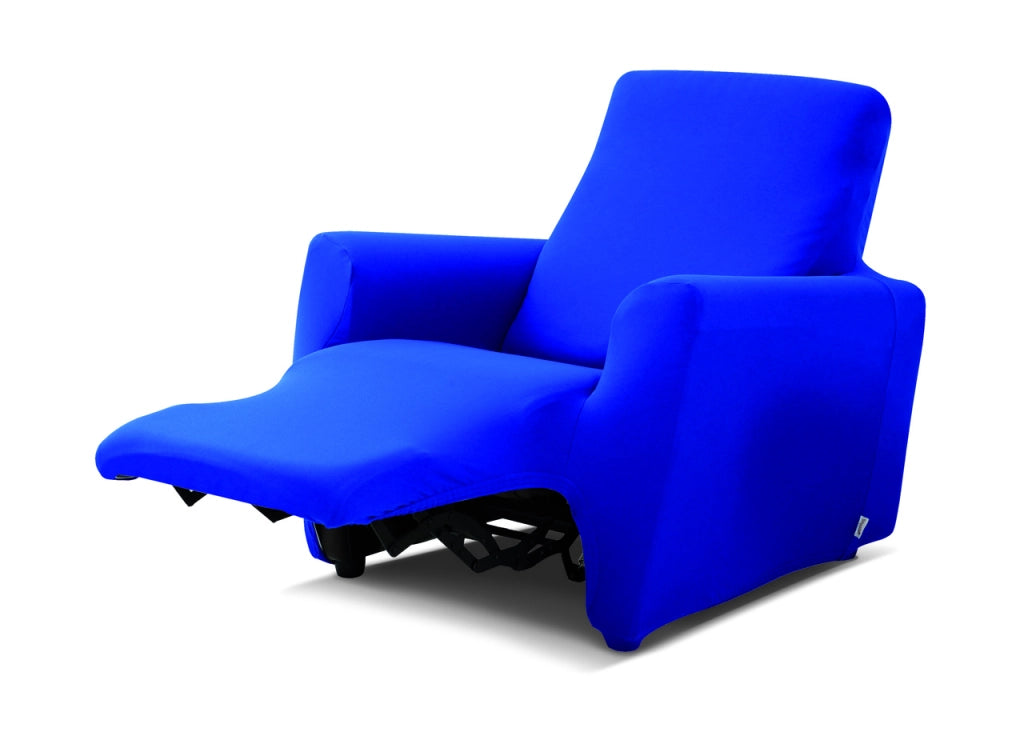 Copripoltrona Reclinabile Antimacchia Elasticizzata Genius Relax Lounge Tinta Unita - Poltrona - Blu 1002