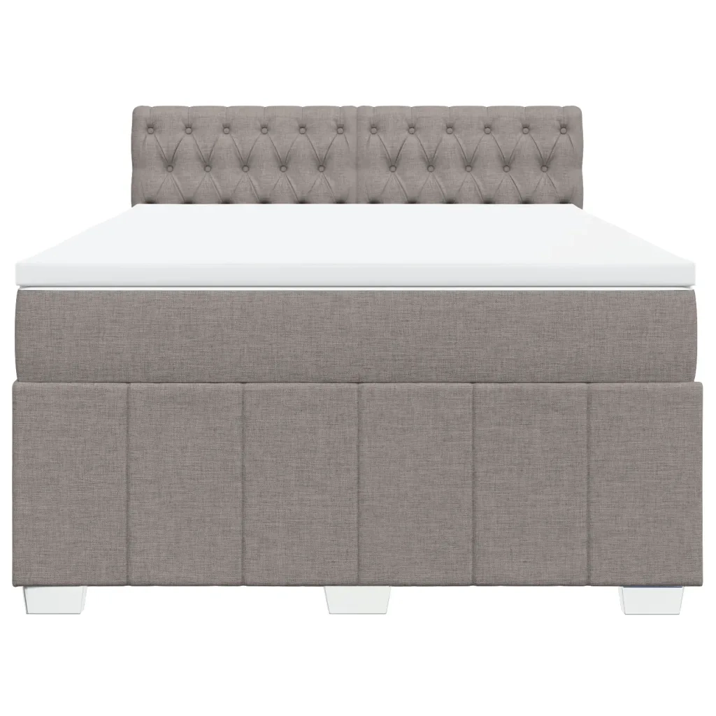 Giroletto a Molle con Materasso Tortora 140x200 cm in Tessuto 3287102