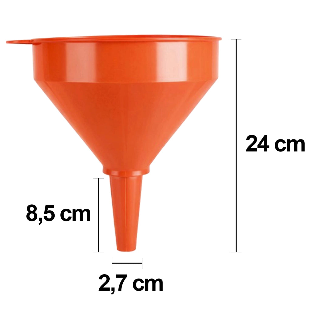 Imbuto Multiuso 25 cm con Ampia Apertura Antisgocciolamento Arancione Avizar