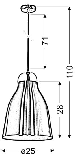 Lampada a sospensione Candellux Pensilvania rame Ø24