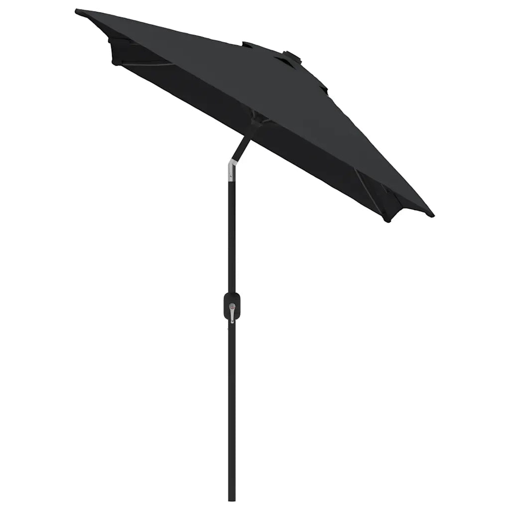 Ombrellone da Giardino con Palo in Metallo 300x200 cm Nero 47128