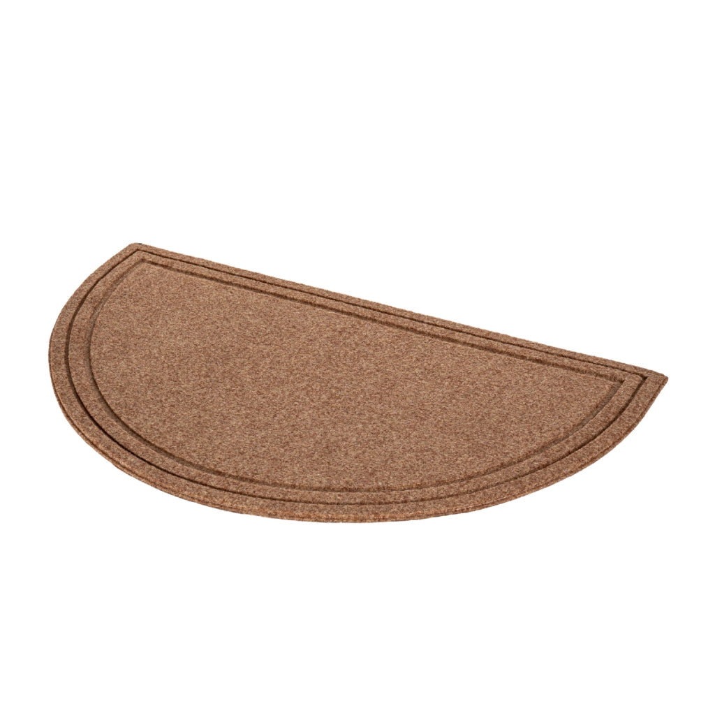 Zerbino Ingresso Antiscivolo 45x75 cm in Polipropilene Resistente, Tappetino Porta Interno Esterno Lavabile con Fondo in Gomma, Rettangolare o Mezzaluna Mezzaluna