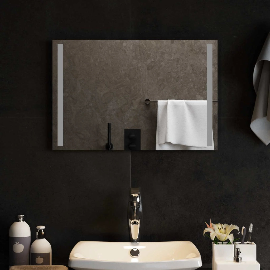 Specchio da bagno LED Trasparente 60 x 40 cm vetro temperato 42045794