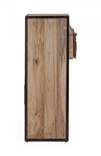 Consolle Manchester 118x35x95 cm in Acciaio e Legno