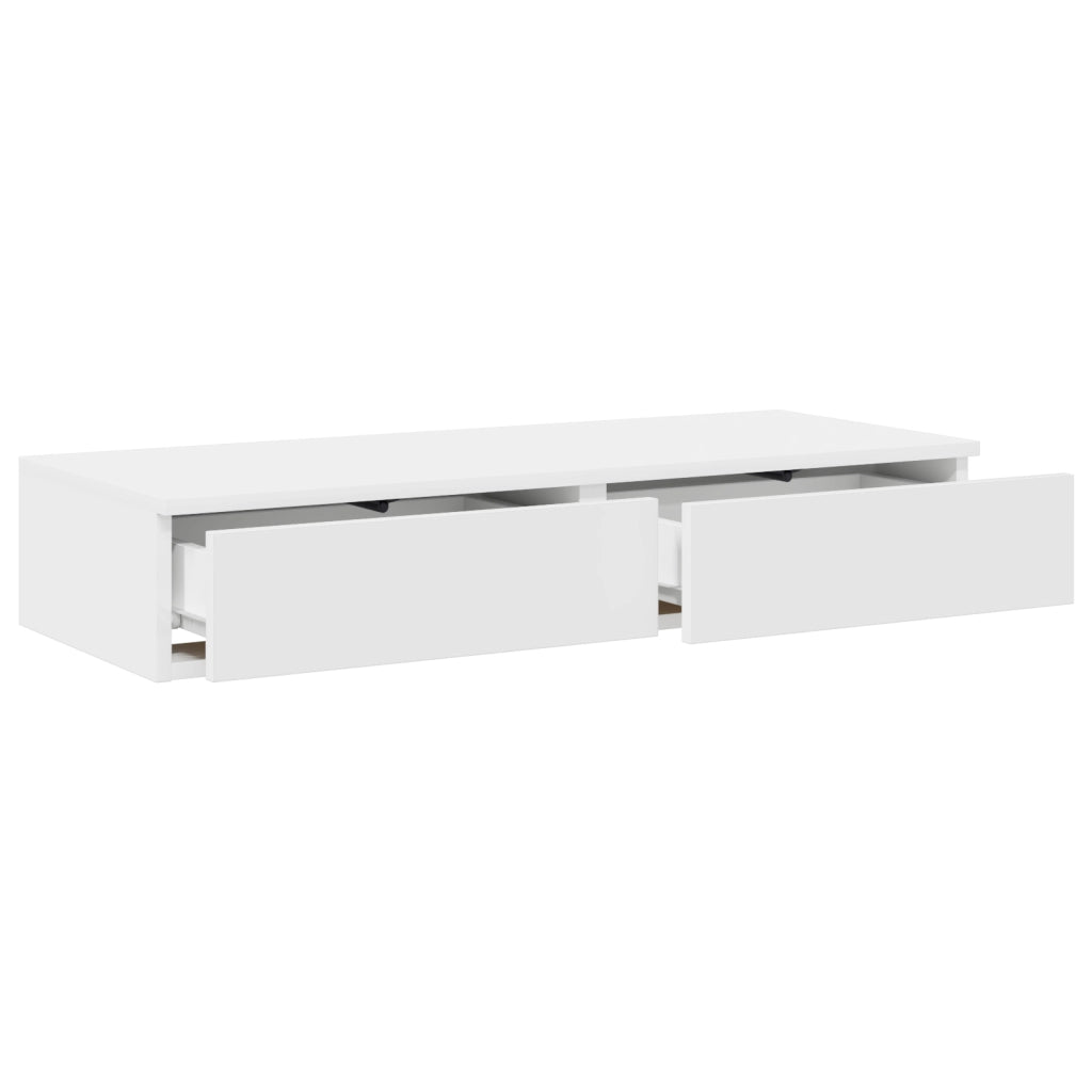 Cassetti per letto bianco  75x36,5x16,5 cm in legno ingegnerizzato