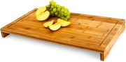 Pannello di taglio in bambù per cucina dimensioni: ca. 45 x 52 x 29 cm grande e robusto con bordo di protezione pannello da servire
