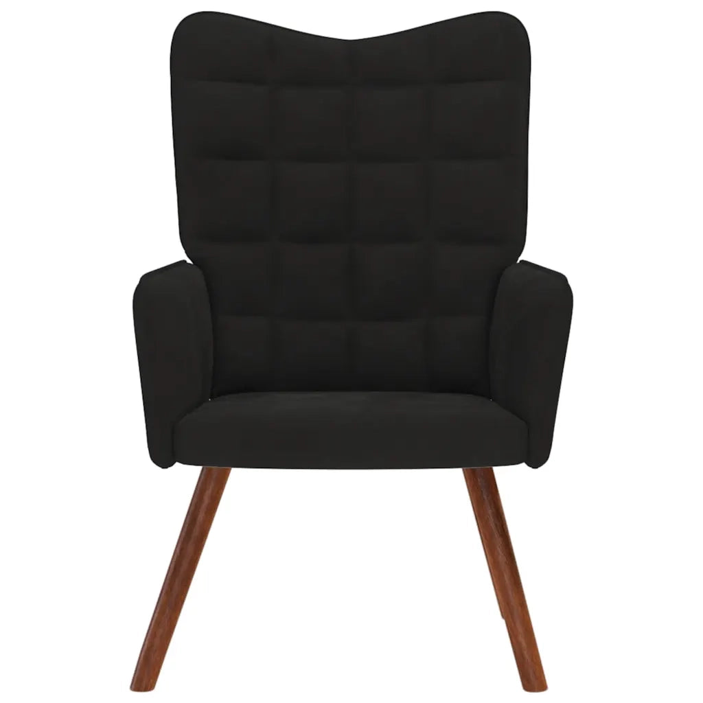 Divano Sedia-Poltrona Relax Nera in Velluto 762885