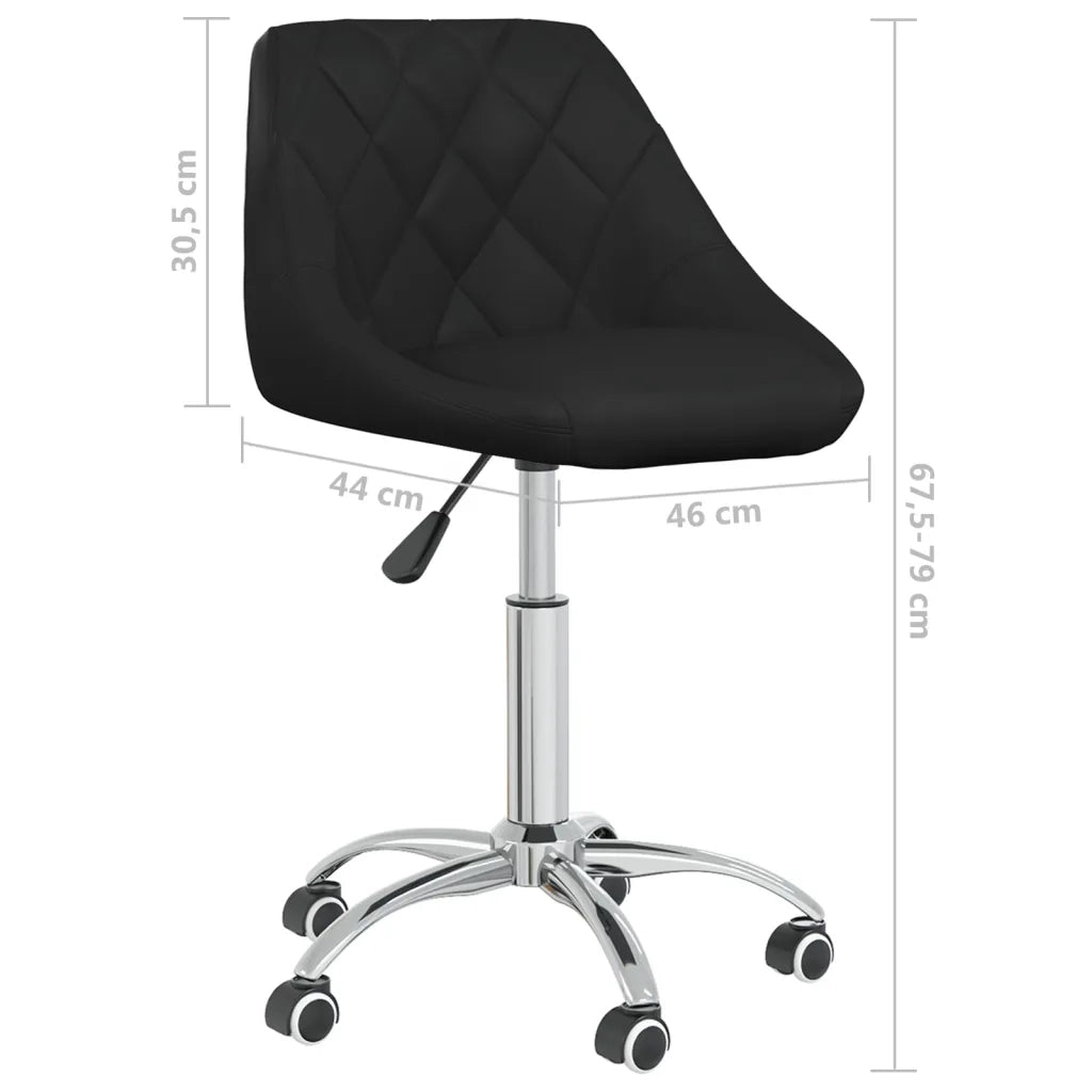Sedia da Pranzo Girevole Nera in Similpelle cod mxl 55100