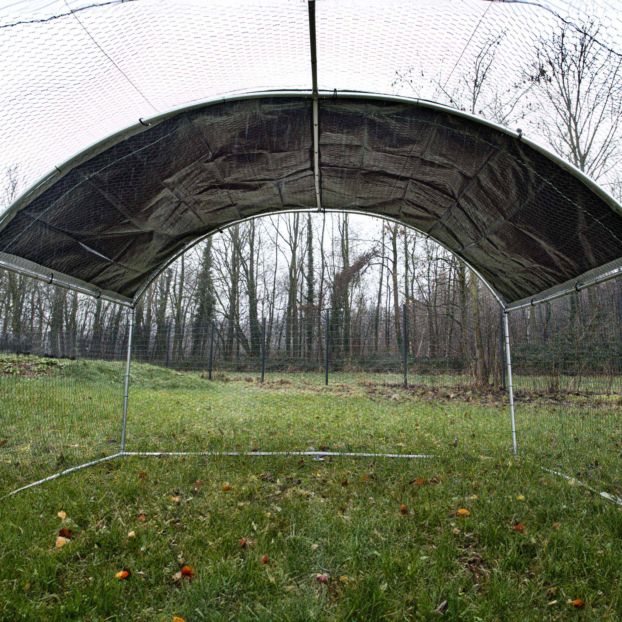 Fudajo Recinto animali XXL 4x2,95x2m con tettoia impermeabile, porta e spazio per movimento libero