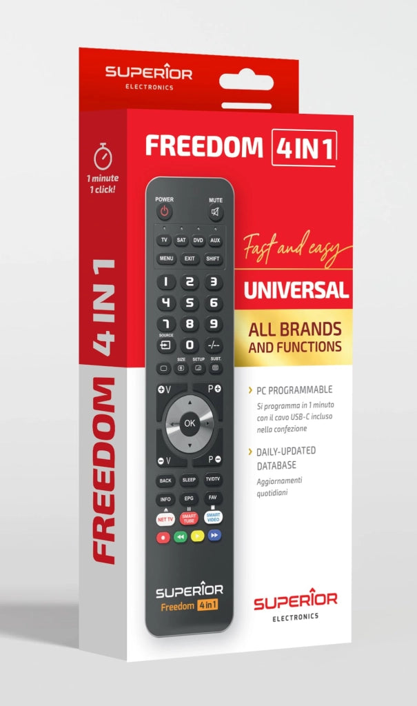 Telecomando Tv Freedom Micro USB 4 in 1 Superior Elettronics