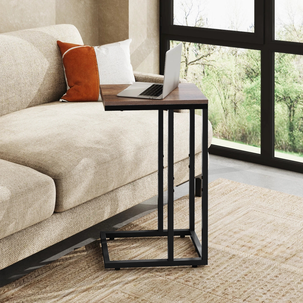 Tavolino da salotto C-Shaped ¨C zephmum ¨C marrone metallo