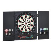 Bersaglio Freccette Elettronico 51x6,5x57 cm con 12 Freccette e 6 Display Nero
