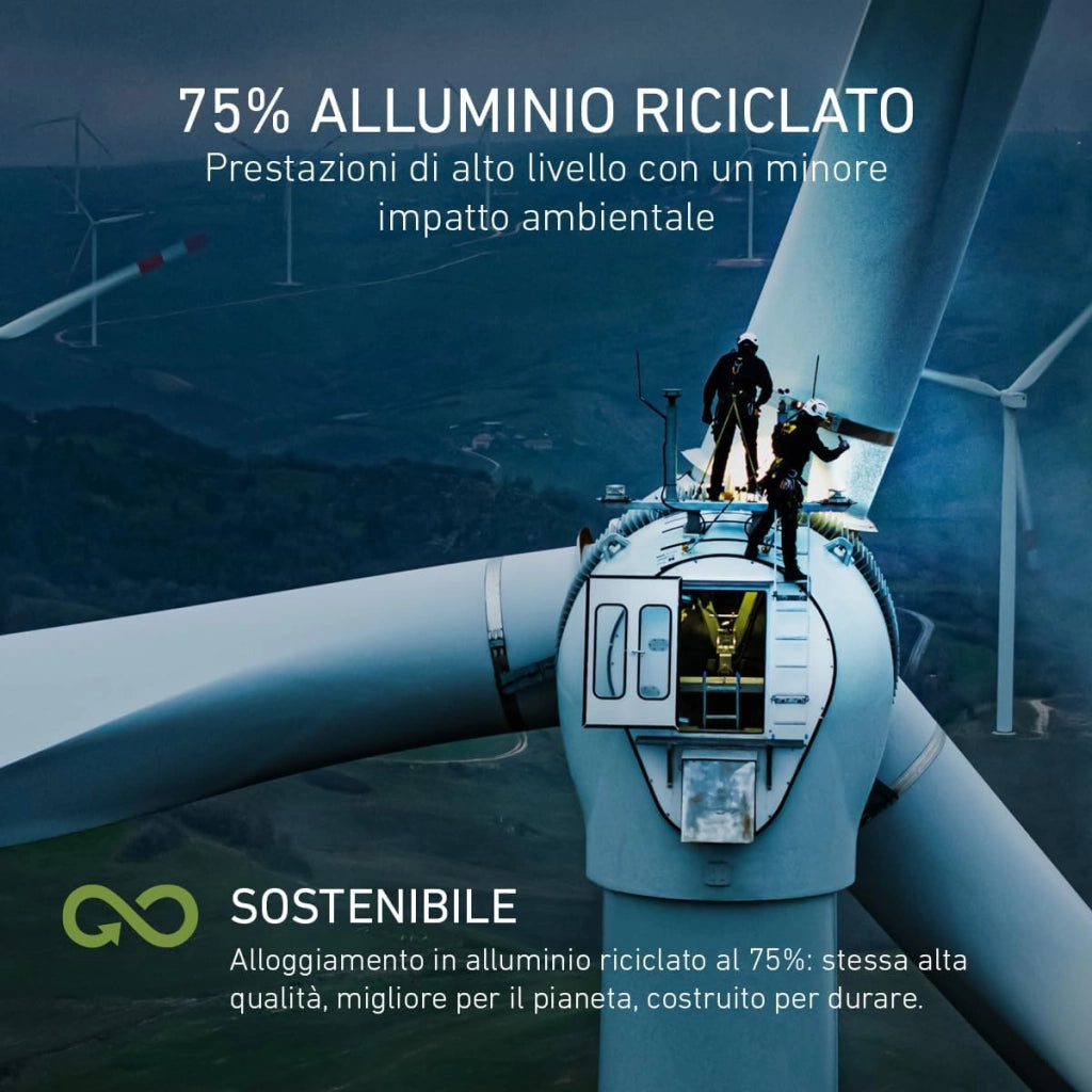 Ledlenser P7R Torcia LED ricaricabile, 2000 lm, 320 m, USB-C, IP68, 80 h, 4 modalità – Tattica per escursioni, emergenza