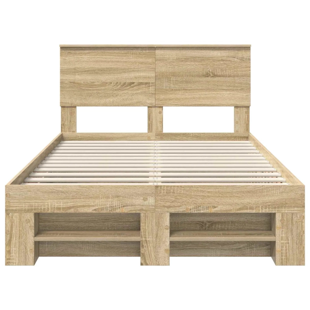 Struttura del letto con testiera Rovere Sonoma 120 x 200 cm 3408783