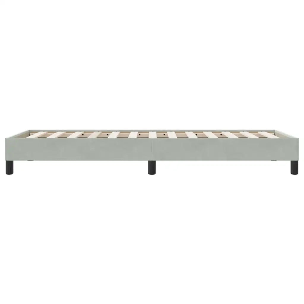 Giroletto senza Materasso Grigio Chiaro 80x210 cm Velluto 4101331