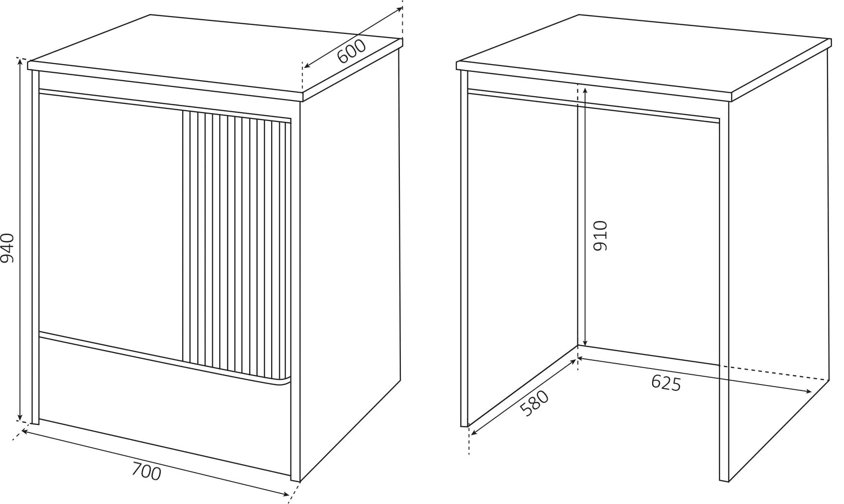 Coprilavatrice da Esterno in PVC 70x94x60 cm con Serranda Forlani Esterni Roc Bianco
