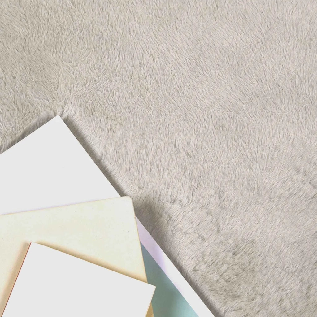 Tappeto antiscivolo in sintetica di coniglio OLITE Beige 42021632