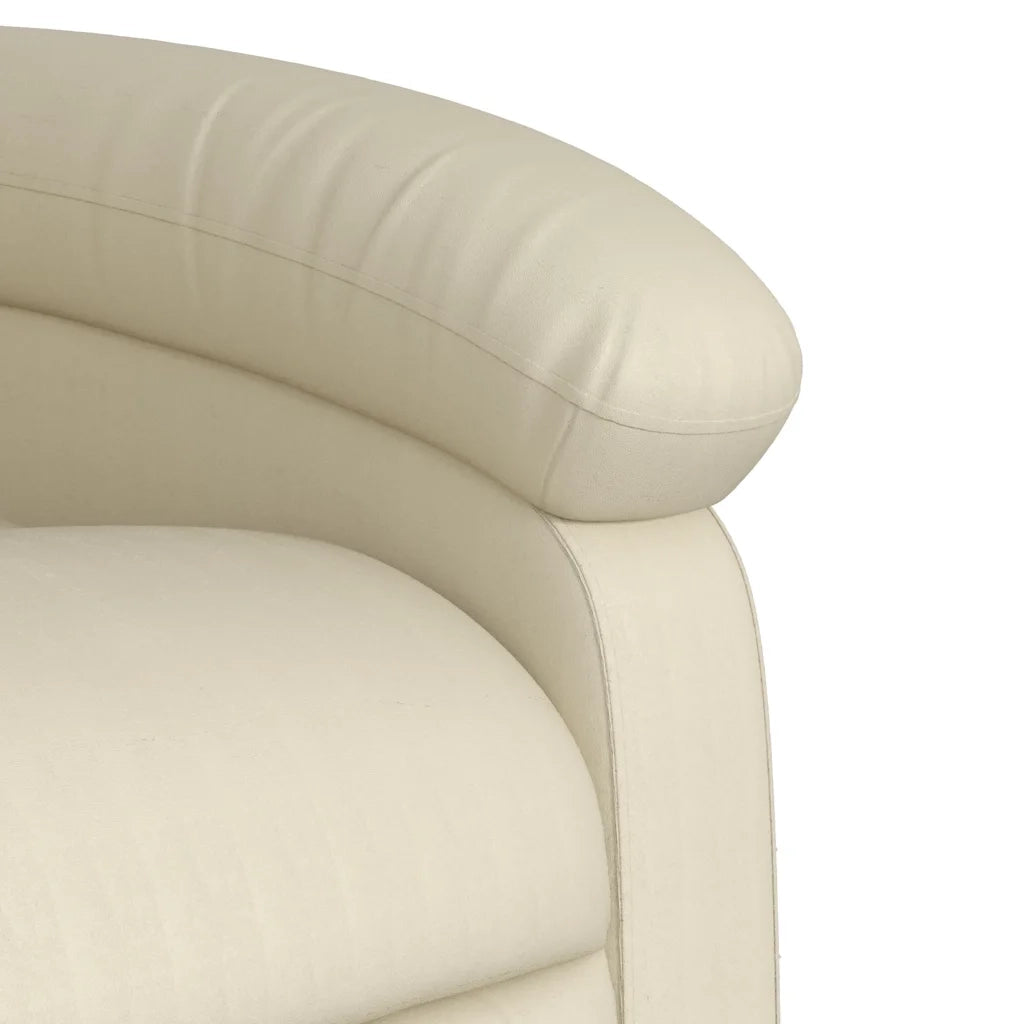 Divano Sedia-Poltrona Reclinabile Crema in Similpelle 689134