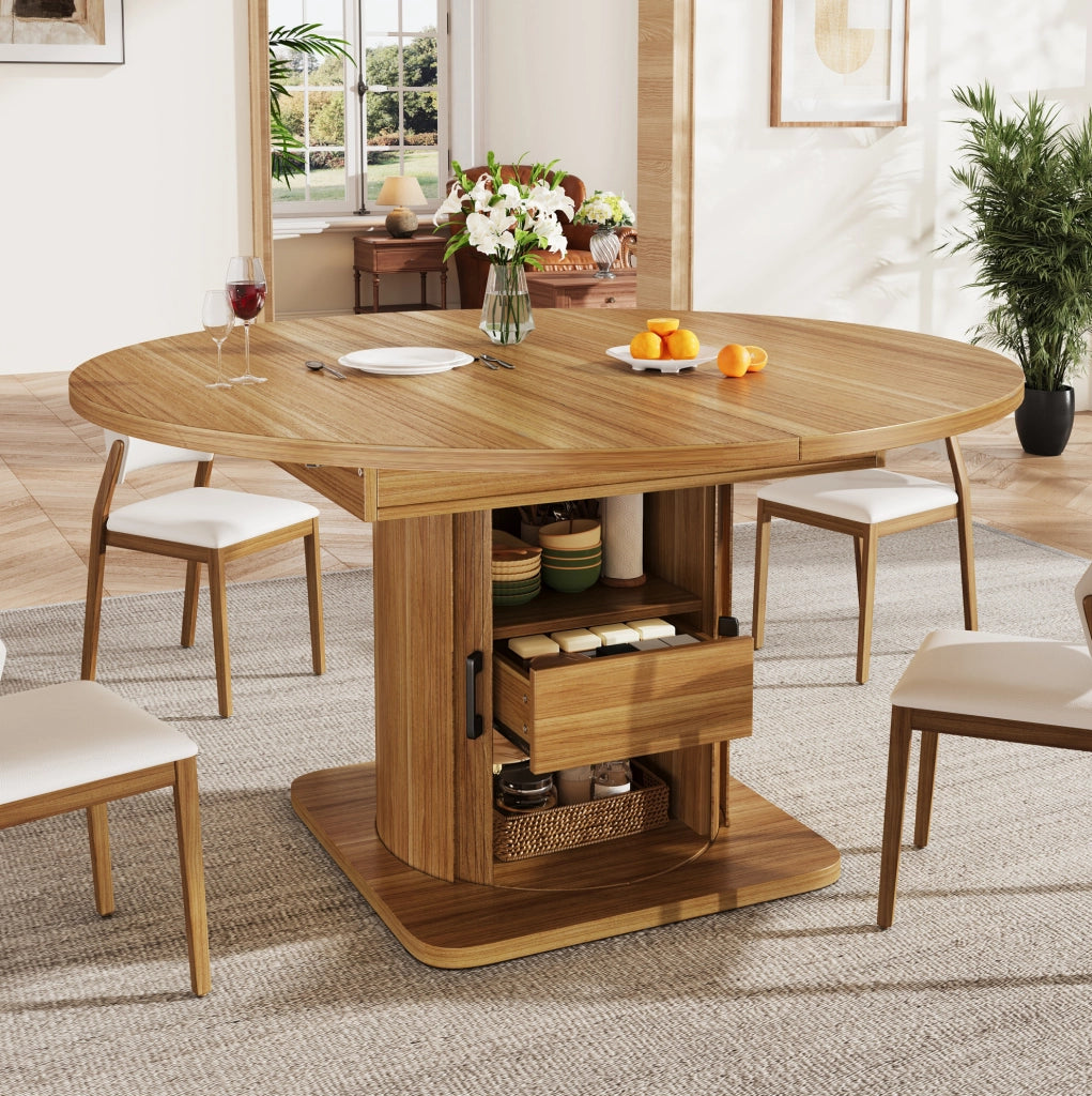 TAVOLO Allungabile 118-158 cm MDF Marrone scuro
