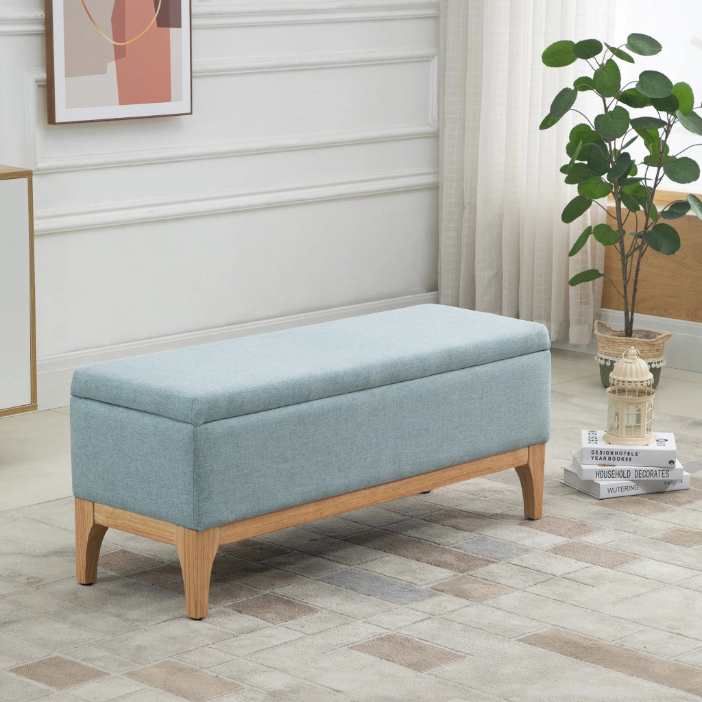 Cassa di stoccaggio con copertura rimovibile ¨C zephmum ¨C verde chiaro 110x39x45 cm