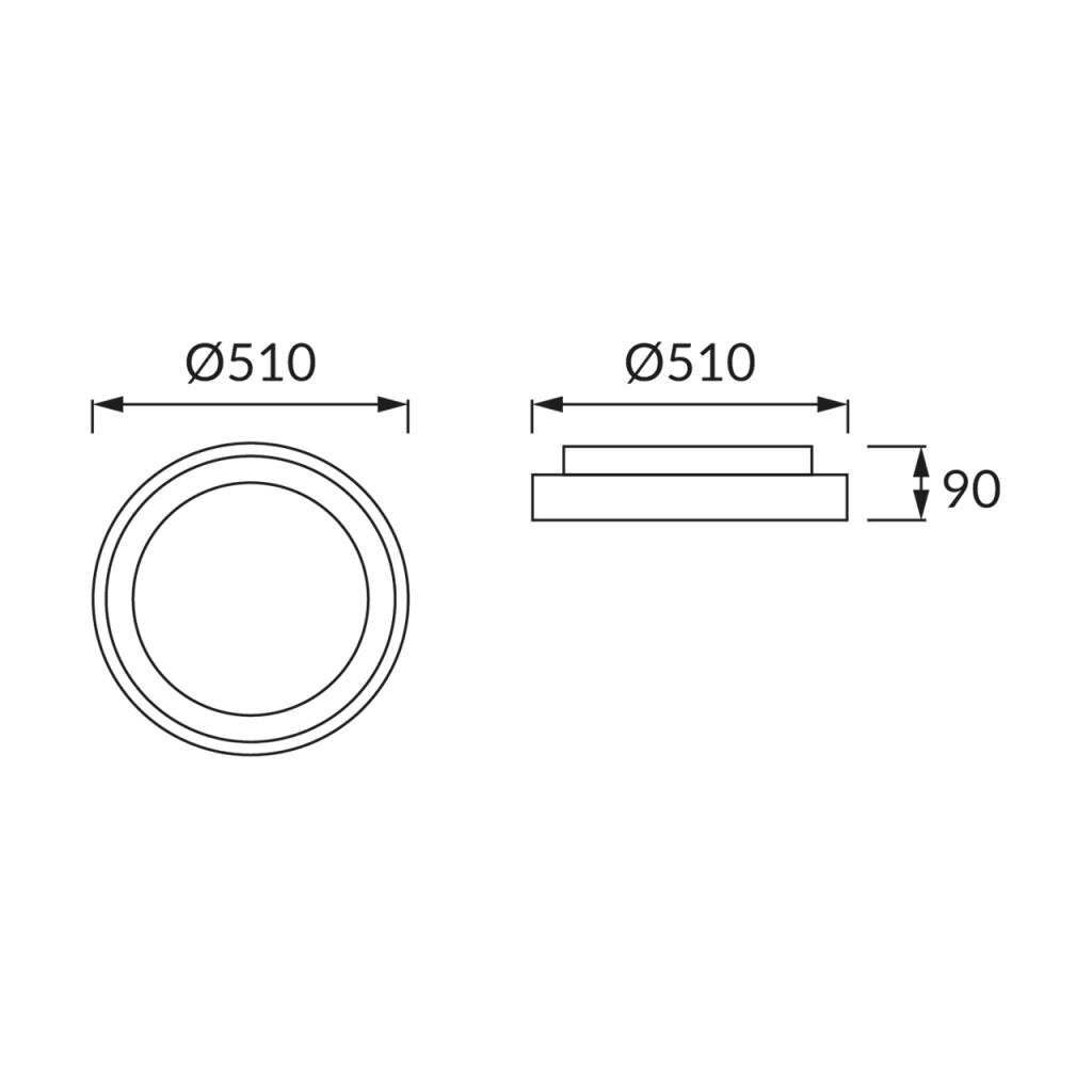 Plafoniera bagno Struhm Ariel Ø51 48W LED IP44 telecomando