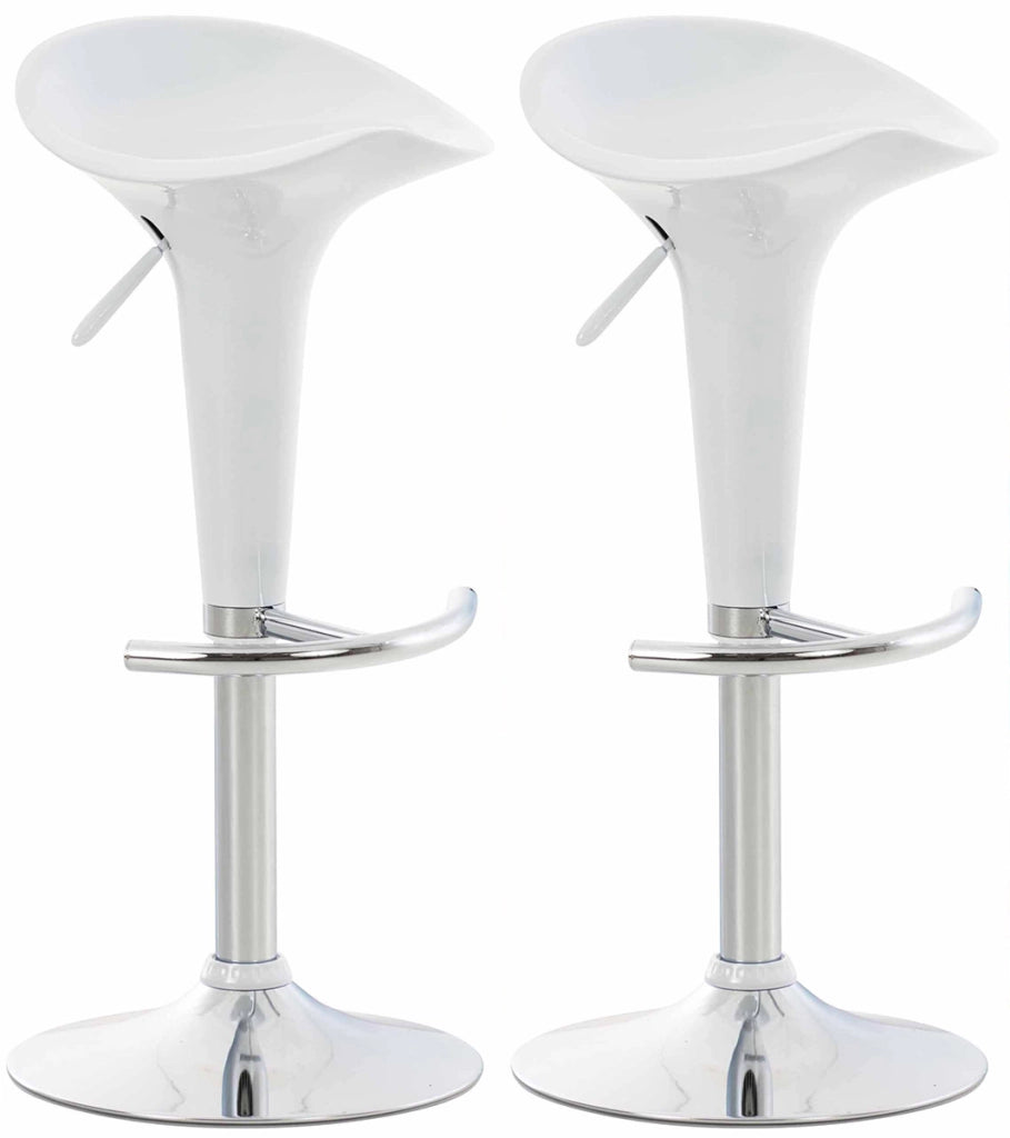 Set 2 sgabelli Saddle bianco