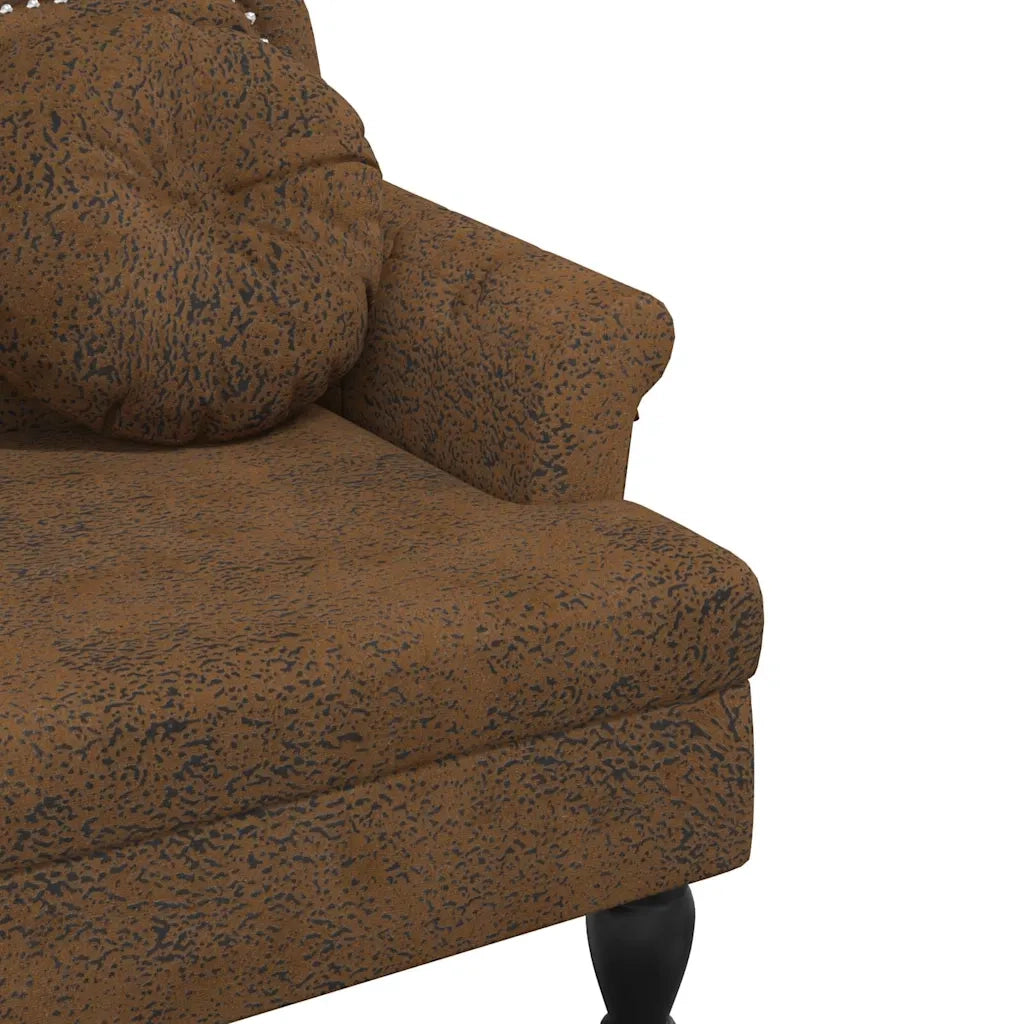 Panca con Cuscini Marrone 120,5x65x75 cm Similpelle Scamosciata CFW7956731