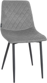 Sedia da pranzo Telde Velvet grigio