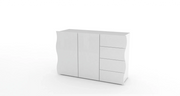 Mobile ONDA L 120 x H 81 x P 40 cm bianco lucido