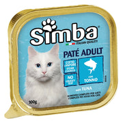 PATE' PER GATTI 'SIMBA' tonno - gr 100- 32 pezzi  - MONGE