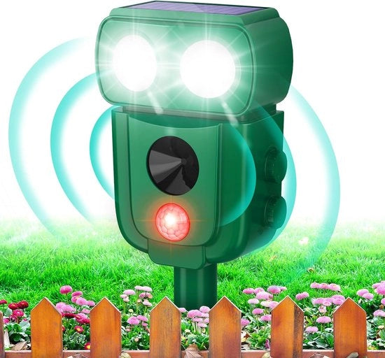 Materverschrikker a energia solare con led lampeggianti - Effettivo contro diversi animali