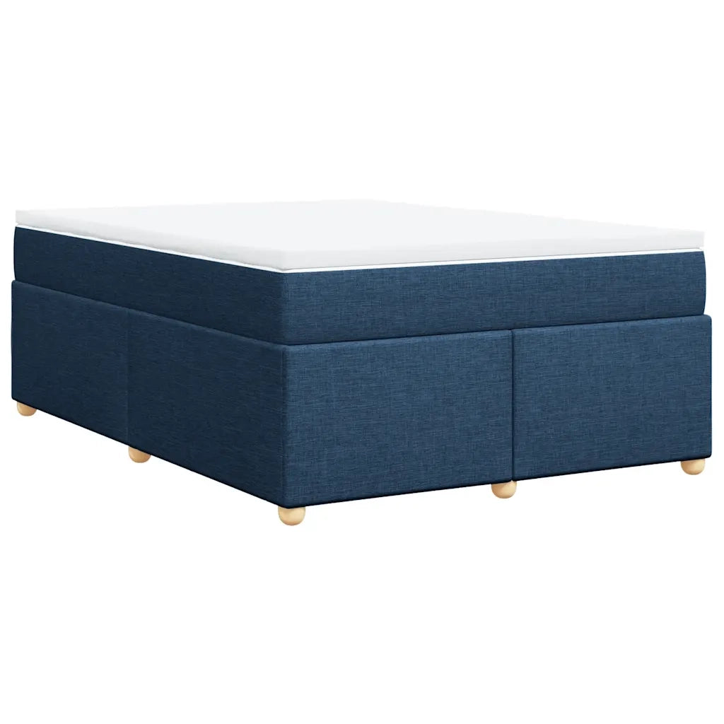 Giroletto a Molle con Materasso Blu 140x190 cm in Tessuto