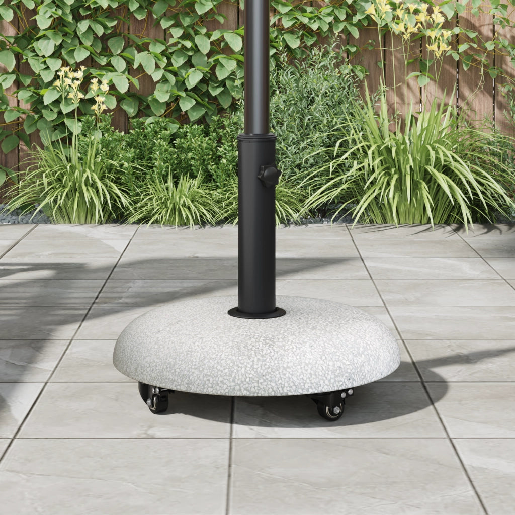 Base Parasol con Ruote per pali da 37/42/52/58mm Grigio Chiaro Cemento