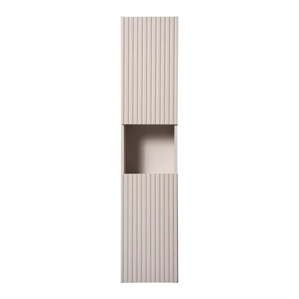 Colonna da bagno VANO – 2 porte + 1 nicchia – Marrone congo – L30 × P25 × H140 cm – Da appendere